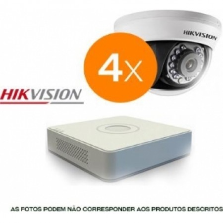 KIT VIDEOVIGILÂNCIA C/ 4 CÂMARAS GRAVADOR S/ HDD